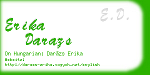 erika darazs business card
