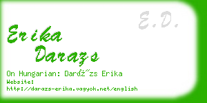 erika darazs business card